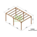 Pergola en bois lamellé-collé 600x400cm Brest – Maderland