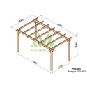 Carport autoportant en bois lamellé-collé 500x300cm Rouen – Maderland
