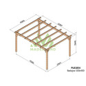 Carport autoportant en bois lamellé-collé 500x400cm Rouen – Maderland