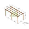 Carport autoportant en bois lamellé-collé 600x300cm Rouen – Maderland