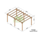 Carport autoportant en bois lamellé-collé 600x400cm Rouen – Maderland