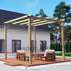 Pergola en bois massif traité autoclave 300x300cm Le Havre – Maderland