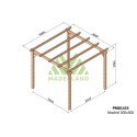 Pergola en bois massif traité autoclave 300x300cm Le Havre – Maderland