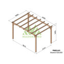 Pergola en bois massif traité autoclave 420x300cm Le Havre – Maderland