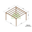 Pergola en bois massif traité autoclave 420x420cm Le Havre – Maderland