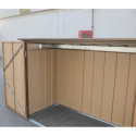 Abri à vélos en acier imitation bois monopente 2,05m² + kit d'ancrage - DURAMAX