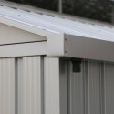 Abri de jardin en aluminium gris avec puits de lumière 4,33m² + kit fondation - DURAMAX