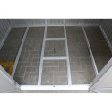 Abri de jardin en aluminium gris avec puits de lumière 4,33m² + kit fondation - DURAMAX