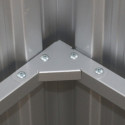 Abri de jardin en aluminium gris avec puits de lumière 4,33m² + kit fondation - DURAMAX
