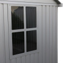 Abri de jardin en aluminium gris avec puits de lumière 4,33m² + kit fondation - DURAMAX