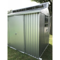 Abri de jardin en aluminium gris avec puits de lumière 4,33m² + kit fondation - DURAMAX