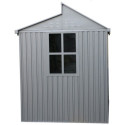 Abri de jardin en aluminium gris avec puits de lumière 4,33m² + kit fondation - DURAMAX