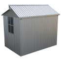 Abri de jardin en aluminium gris avec puits de lumière 4,33m² + kit fondation - DURAMAX