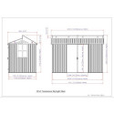 Abri de jardin en aluminium gris avec puits de lumière 5,33m² + kit fondation - DURAMAX	