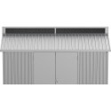 Abri de jardin en aluminium gris avec puits de lumière 5,33m² + kit fondation - DURAMAX	