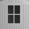 Abri de jardin en aluminium gris avec puits de lumière 5,33m² + kit fondation - DURAMAX	
