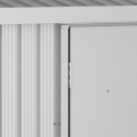 Abri de jardin en aluminium gris avec puits de lumière 5,33m² + kit fondation - DURAMAX	