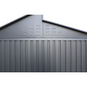 Abri de jardin en aluminium gris avec puits de lumière 7,27m² + kit fondation - DURAMAX