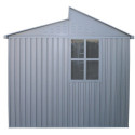 Abri de jardin en aluminium gris avec puits de lumière 7,27m² + kit fondation - DURAMAX