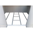 Abri de jardin en aluminium gris avec puits de lumière 7,27m² + kit fondation - DURAMAX
