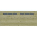 Garage Qube 15,3m² en bois traité autoclave + fenêtre – Gardenas