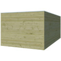 Garage Qube 15,3m² en bois traité autoclave + fenêtre – Gardenas