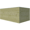 Garage Qube 15,3m² en bois traité autoclave + fenêtre – Gardenas