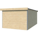 Garage Kasuko 17,39m² en bois massif 28mm + 2 portes et fenêtre – Gardenas