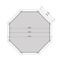 Piscine octogonale en bois Ø547xH111cm liner bleu Pool 3 Classic - Karibu