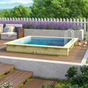 Piscine rectangulaire en bois 44mm Größe 1 - Karibu