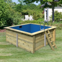 Piscine rectangulaire en bois 44mm Größe 1 - Karibu