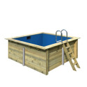 Piscine rectangulaire en bois 44mm Größe 1 - Karibu