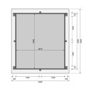Piscine rectangulaire en bois 44mm Größe 1 - Karibu