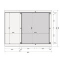 Piscine rectangulaire en bois 44mm Größe 1 avec une terrasse - Karibu