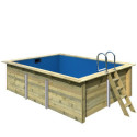Piscine rectangulaire en bois 44mm Größe 2 - Karibu