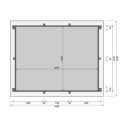 Piscine rectangulaire en bois 44mm Größe 2 - Karibu
