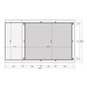 Piscine rectangulaire en bois 44mm Größe 2 avec une terrasse - Karibu