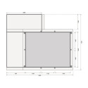 Piscine rectangulaire en bois 44mm Größe 2 avec deux terrasses - Karibu