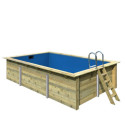 Piscine rectangulaire en bois 44mm Größe 3 - Karibu