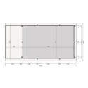 Piscine rectangulaire en bois 44mm Größe 3 avec une terrasse - Karibu