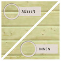 Piscine rectangulaire en bois 44mm Größe 3 avec deux terrasses - Karibu