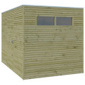 Abri Qube 6,3m² en bois traité autoclave 27mm avec porte simple battante + fenêtre – Gardenas