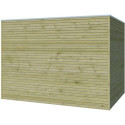 Abri Qube 6,3m² en bois traité autoclave 27mm avec porte simple battante + fenêtre – Gardenas