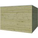 Abri Qube 9m² en bois traité autoclave 27mm avec porte simple battante + fenêtre – Gardenas