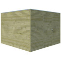 Abri Qube 9m² en bois traité autoclave 27mm avec porte simple battante + fenêtre – Gardenas