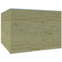 Abri Qube 9m² en bois traité autoclave 27mm avec porte simple battante + fenêtre – Gardenas
