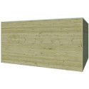 Abri Qube 12,6m² en bois traité autoclave 27mm avec porte double battante + fenêtre – Gardenas