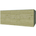 Abri Qube 15,3m² en bois en bois traité autoclave 27mm + fenêtre – Gardenas