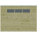 Abri Qube 15,3m² en bois en bois traité autoclave 27mm + fenêtre – Gardenas