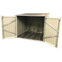 Abri pour 4 vélos en métal anthracite 4,2m² + kit d'ancrage X-METAL